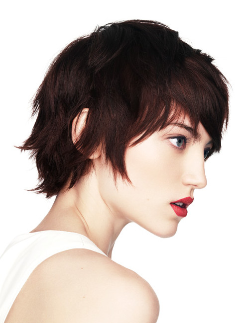 Hair style - styled pixie cut and colour